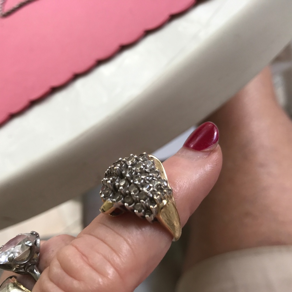 SOLD SOLD SOLD : DIAMOND RING Sz 7 7.6 GRAMS - Picture 2 of 8